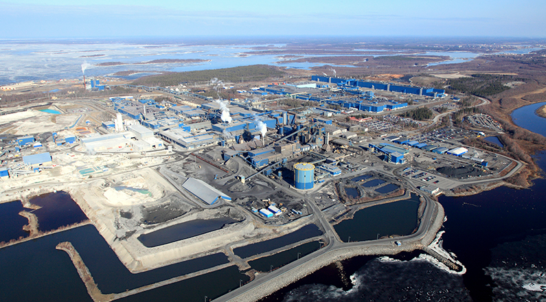 Aerial view of Tornio's Outokumpu steel plant.